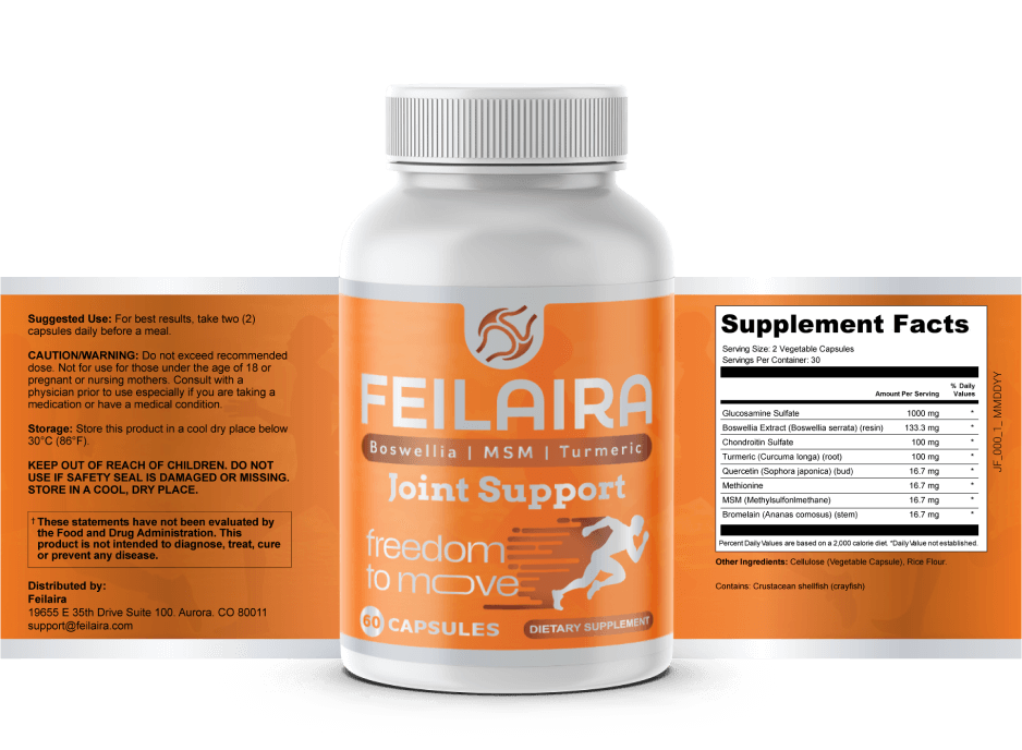 Feilaira supplement facts label